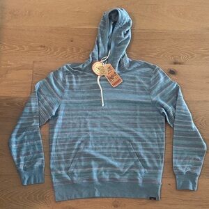 Faherty Organic Cotton Blue Striped Hoodie
